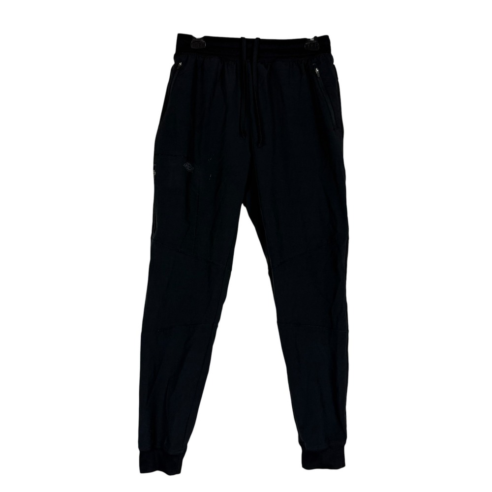 Dickies Jogger Pants Mens Medium Black Stretch Zip Pocket Elastic Waist Cuffed